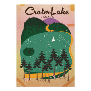 Foto Cartel de viaje al lago Cráter Canadá