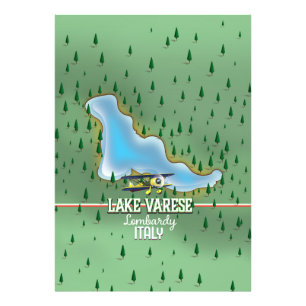 Foto Cartel de viaje al Lago Varese, Lombardía, Italia