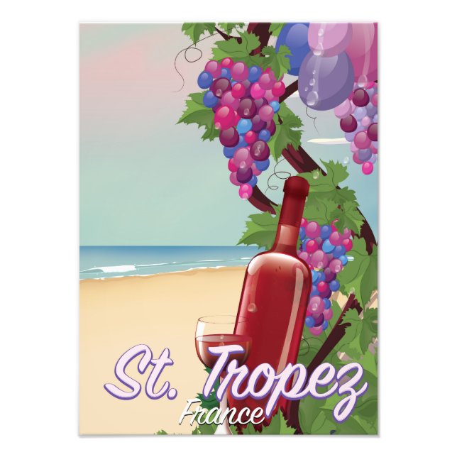 Foto cartel de viaje al vino de st. tropez France (Frente)