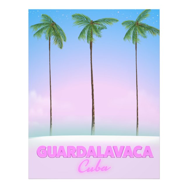 Foto Cartel de viaje antiguo de Guardalavaca Cuba (Frente)