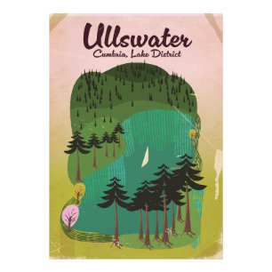 Foto Cartel de viaje de cráter lake Canada