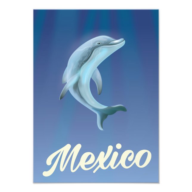 Foto Cartel de viaje de delfines de México (Frente)