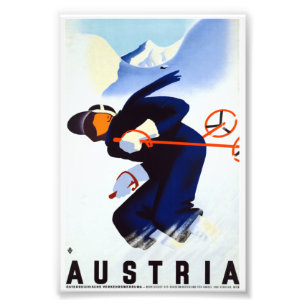Foto Cartel de viaje de esquí de Austria