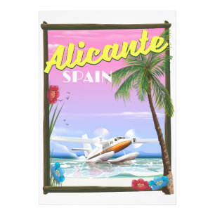 Foto Cartel de viaje de estilo vintage de Alicante Espa