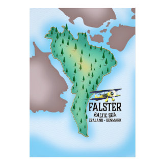Foto Cartel de viaje de Falster Island Dinamarca.