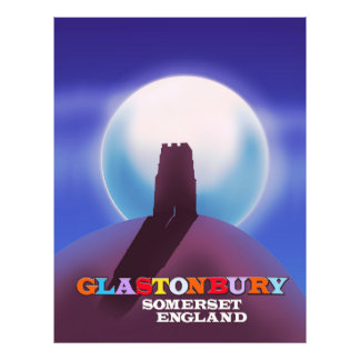 Foto Cartel de viaje de Glastonbury Tor Somerset