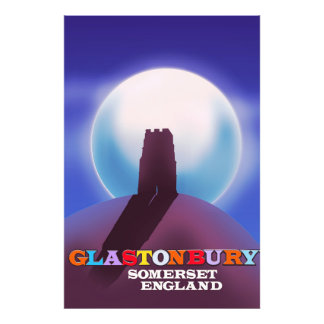 Foto Cartel de viaje de Glastonbury Tor Somerset