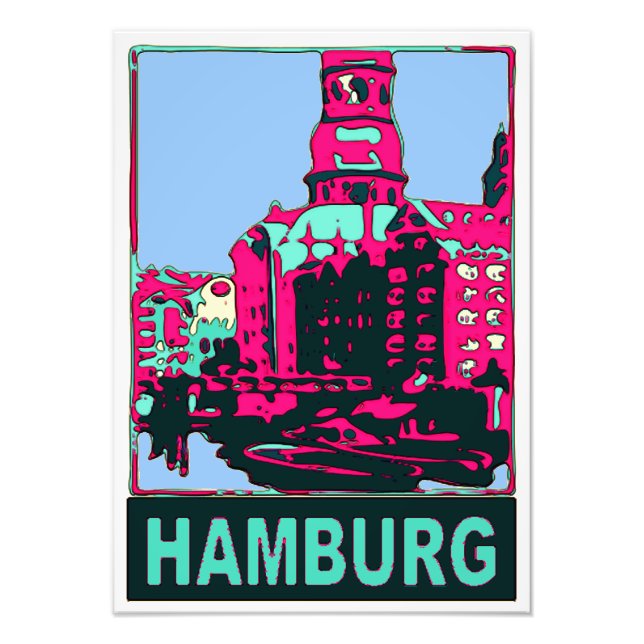 Foto Cartel de viaje de Hamburgo (Frente)