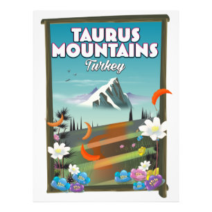 Foto Cartel de viaje de las montañas Tauro Turquía.