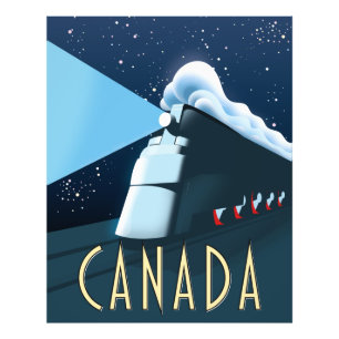 Foto Cartel de viaje de locomotora de Canadá
