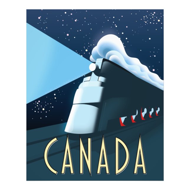Foto Cartel de viaje de locomotora de Canadá (Frente)