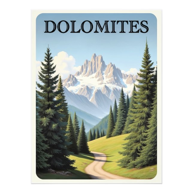 Foto Cartel de viaje de los Dolomitas (Frente)