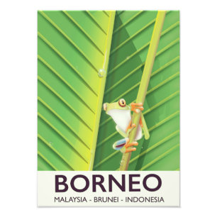 Foto Cartel de viaje de rana venenosa de Borneo