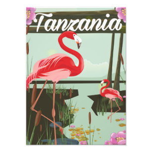 Foto Cartel de viaje de Tanzania - Lago Natron - Flamen