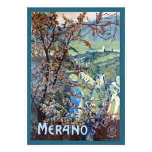 Foto Cartel de Viaje de Venecia Merano Italia