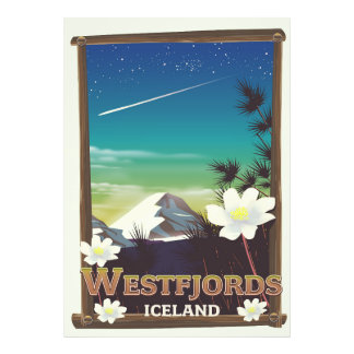Foto Cartel de viaje de Westfjords Islandia