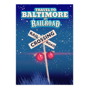 Foto Cartel de viaje del cruce ferroviario de Baltimore