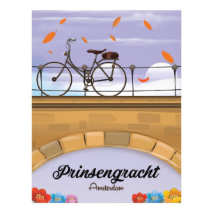 Foto Cartel de viaje del Prinsengracht, Canal Amsterdam