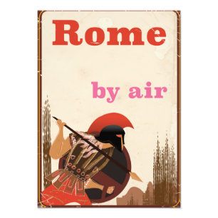 Foto Cartel de viaje en avión Gladiador de Roma