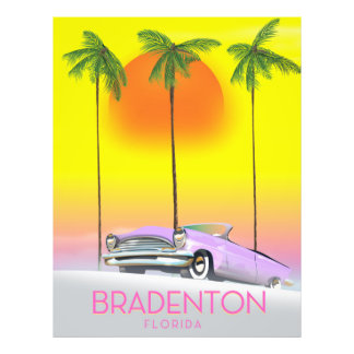 Foto Cartel de viaje en coche del Bradenton Florida Cla