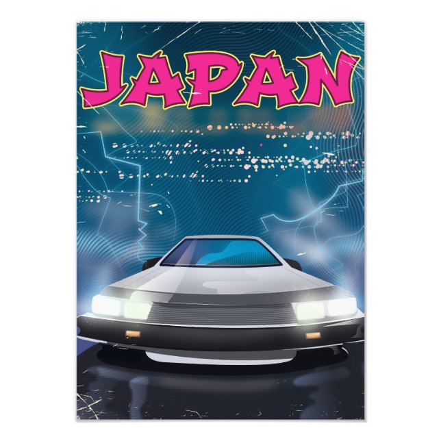 Foto Cartel de viaje en coche por Japón (Frente)