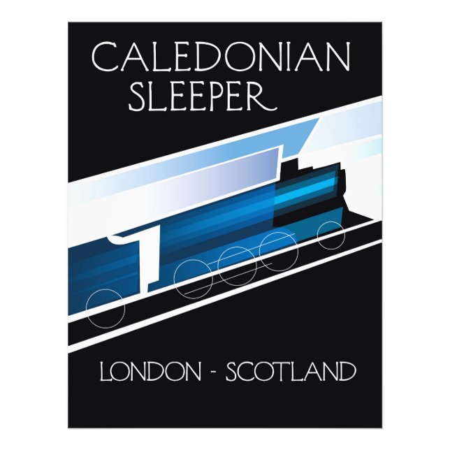 Foto Cartel de viaje en Escocia del Caledonio Sleeper L (Frente)