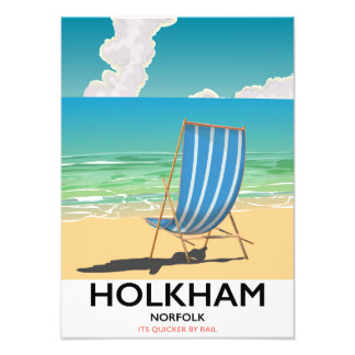 Foto Cartel de viaje en la playa de Holkham Norfolk