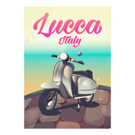 Foto Cartel de viaje en scooter de Lucca Italia.
