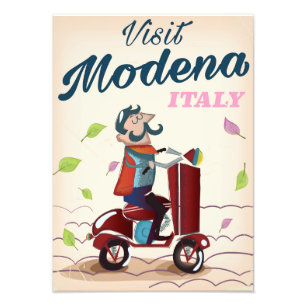 Foto Cartel de viaje en scooter de Módena Italia