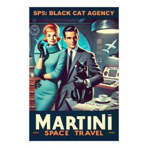 Foto Cartel de viaje espacial Martini SP5: Agencia Blac