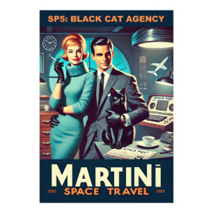 Foto Cartel de viaje espacial Martini SP5: Agencia Blac