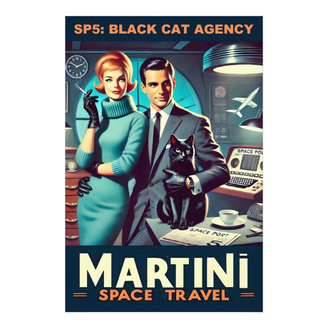 Foto Cartel de viaje espacial Martini SP5: Agencia de g (Frente)