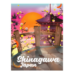 Foto Cartel de viaje japonés de Shinagawa