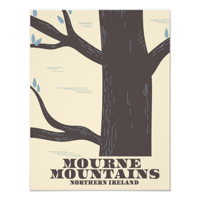 Foto cartel de viaje montañas mourne irlanda del norte (Frente)