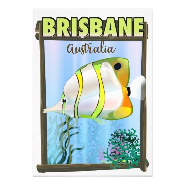 Foto Cartel de viaje tropical de Brisbane Australia (Frente)