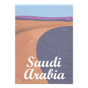 Foto Cartel de viaje vintage de Arabia Saudita