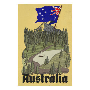 Foto cartel de viaje vintage de Australia