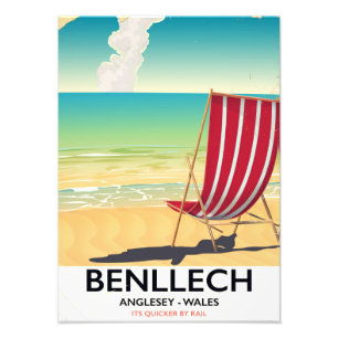 Foto Cartel de viaje vintage de Benllech, Anglesey Gale