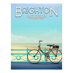 Foto Cartel de viaje vintage de Brighton, East Sussex.