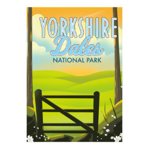Foto Cartel de viaje vintage de Yorkshire dales
