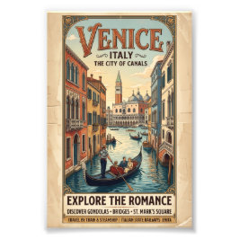 Foto Cartel de viaje vintage Venecia Italia