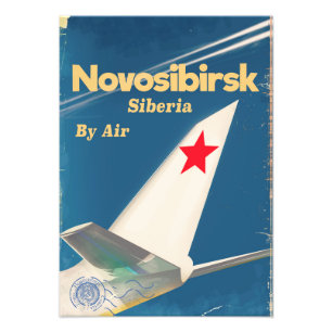 Foto Cartel de vuelo de Novosibirsk Siberia unión sovié