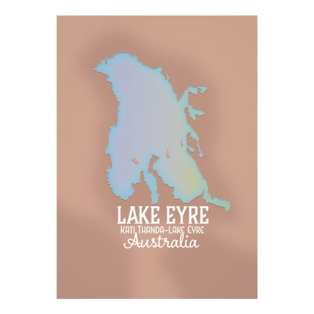 Foto Cartel del mapa del lago Eyre Australia (Frente)