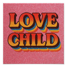 Foto Cartel impreso de niño del amor.