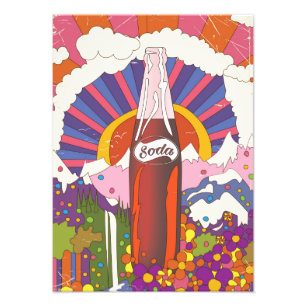 Foto Cartel publicitario de refresco al estilo vintage