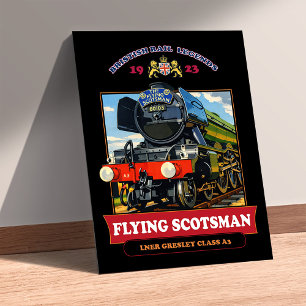 Foto Cartel vintage de la locomotora de vapor Flying Sc