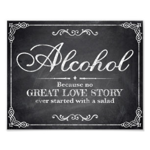 Foto carteles bodas - pizarra - Alocohol -