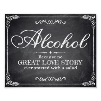 Foto carteles bodas - pizarra - Alocohol -