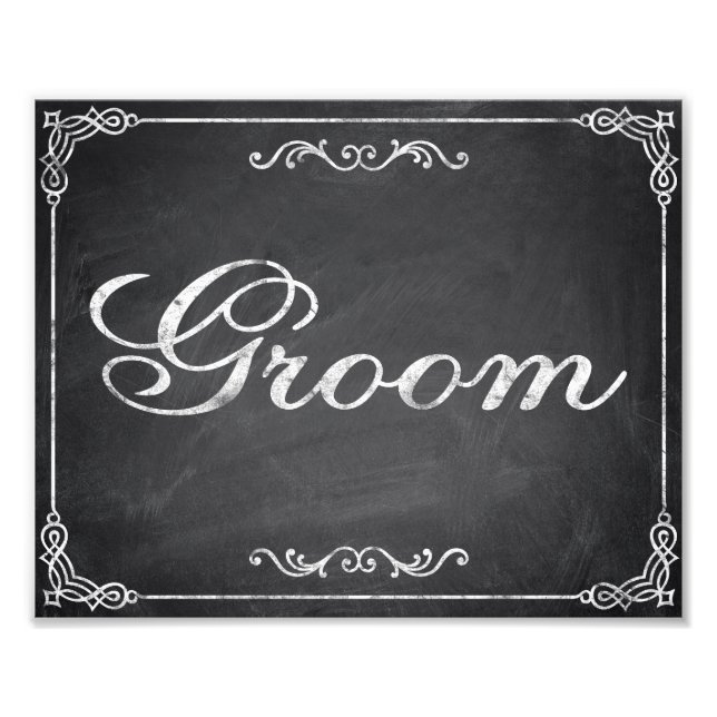 Foto carteles bodas - pizarra - Groom - (Frente)