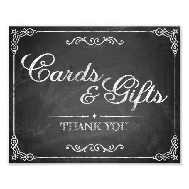 Foto carteles de boda - pizarra - Tarjetas y regalos - (Frente)